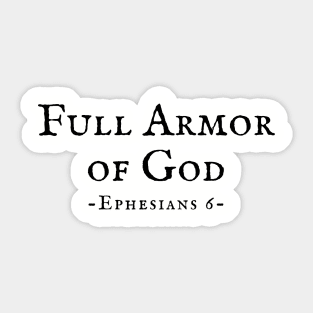 Full Armor of God Bible Quote Sticker